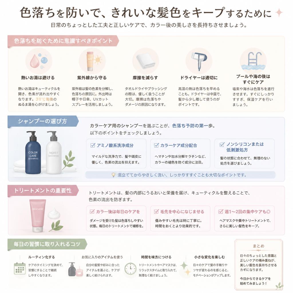 色落ちを防ぐための基本対策