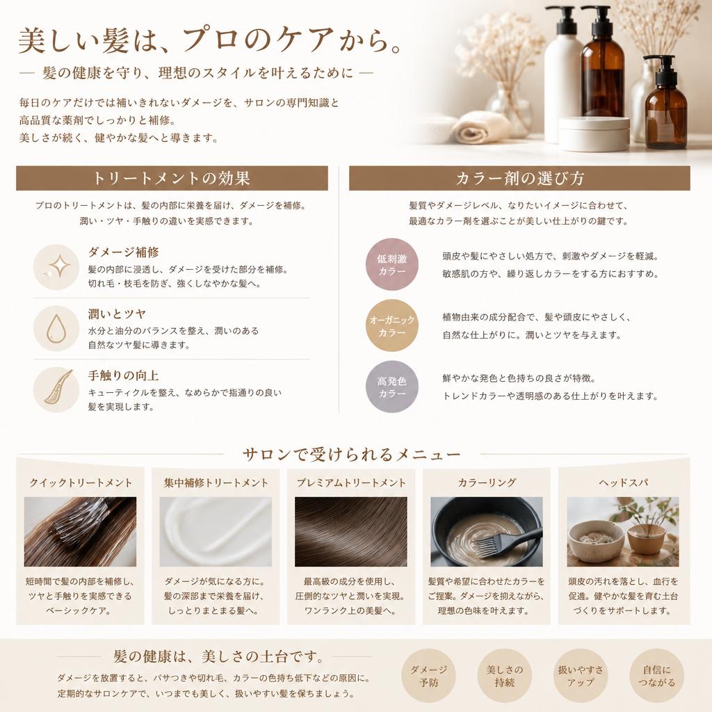 サロンでのトリートメント