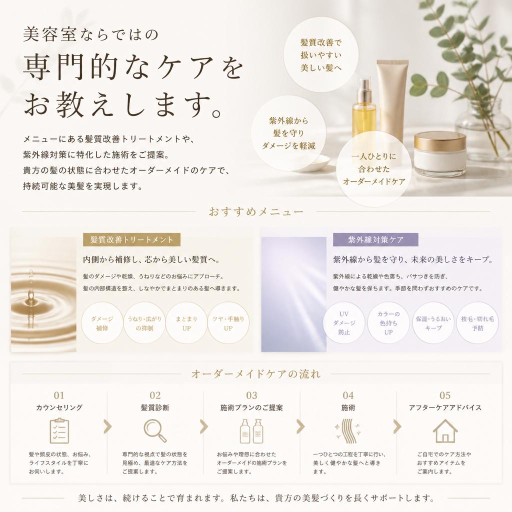 プロによるサロンケア