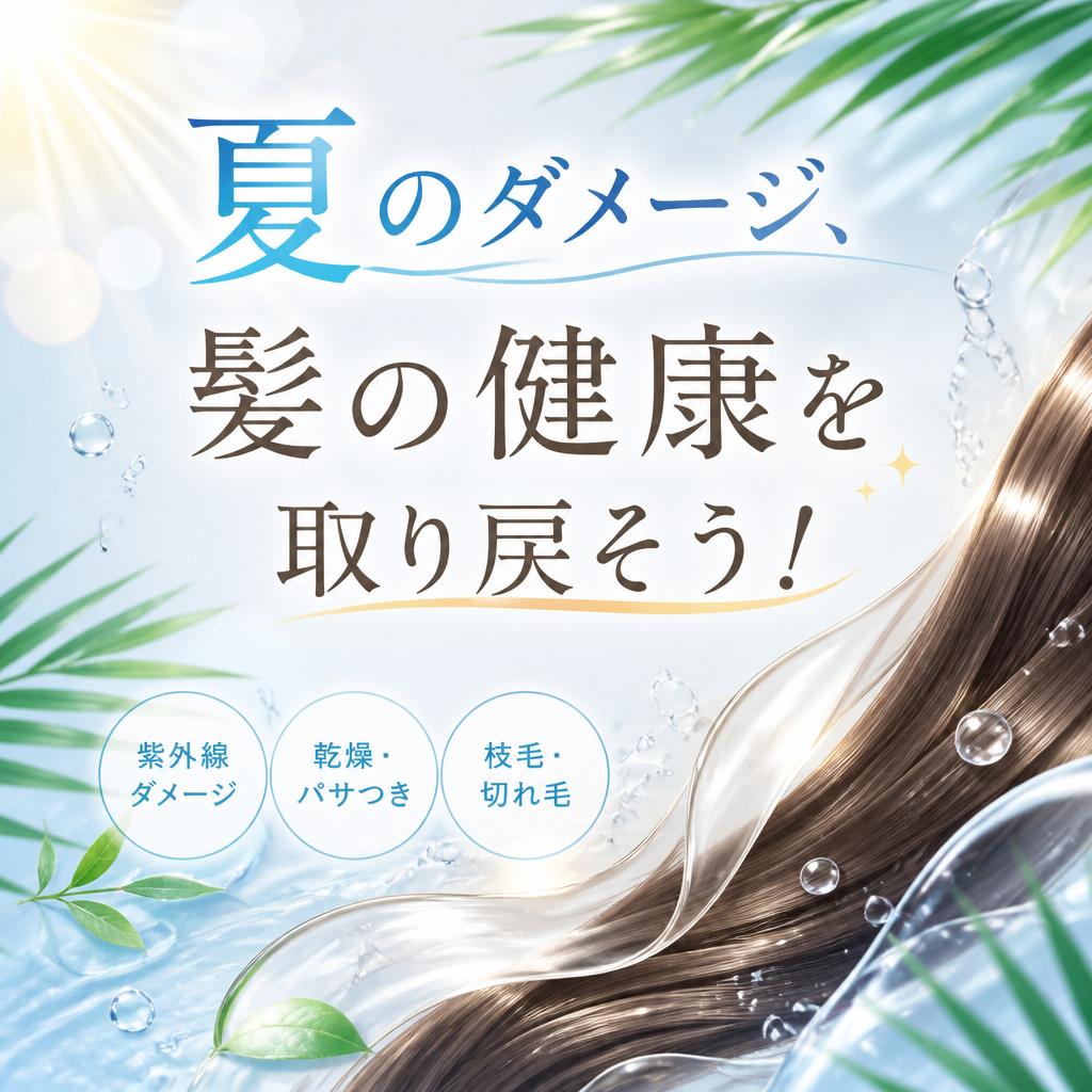夏のダメージ、髪の健康を取り戻そう！