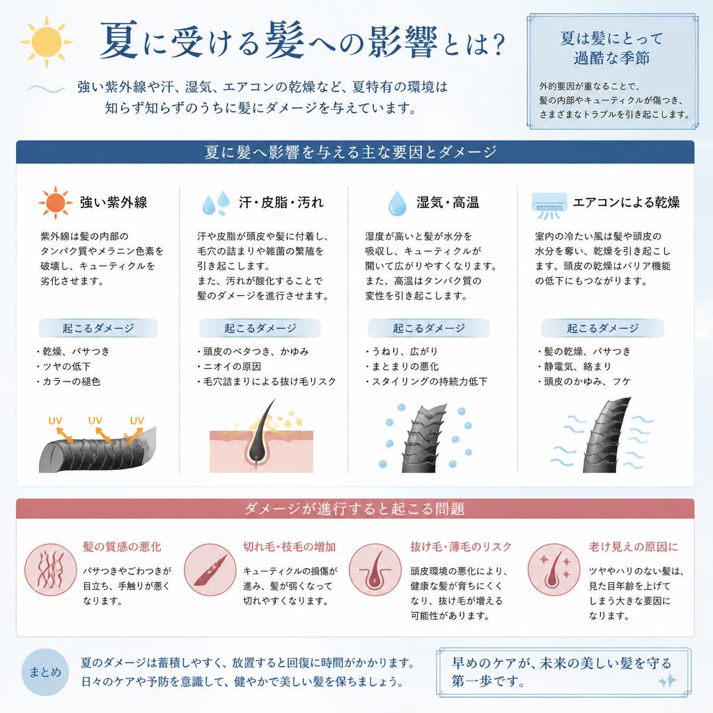 髪へのダメージとは？