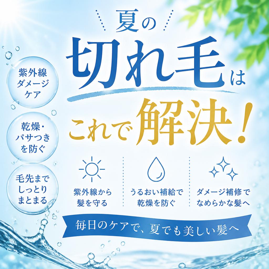 夏の切れ毛はこれで解決！