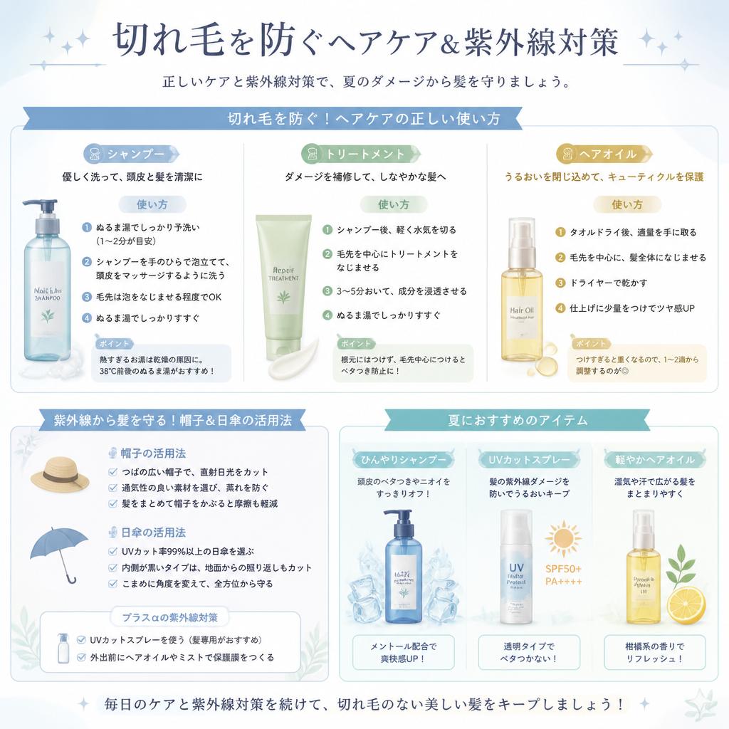 効果的な夏のヘアケア方法