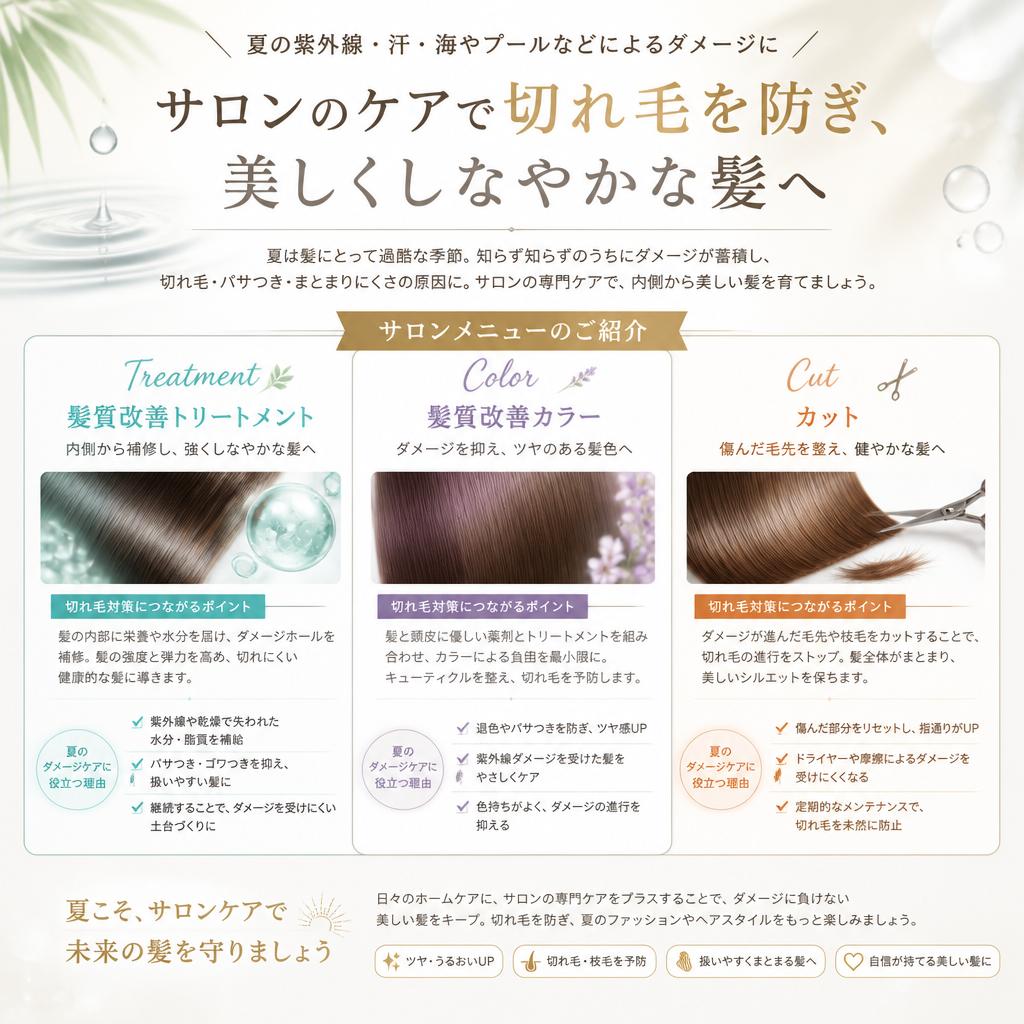 美容室でできるケアメニューを活用しよう