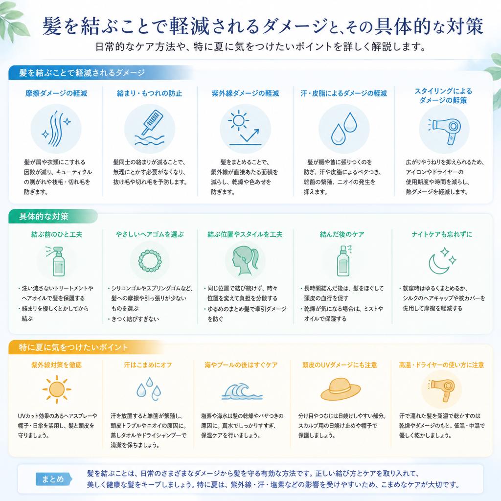 夏の髪のダメージを防ぐには？