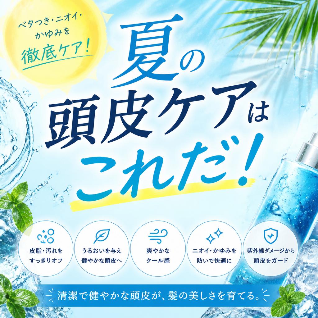 夏の頭皮ケアはこれだ！