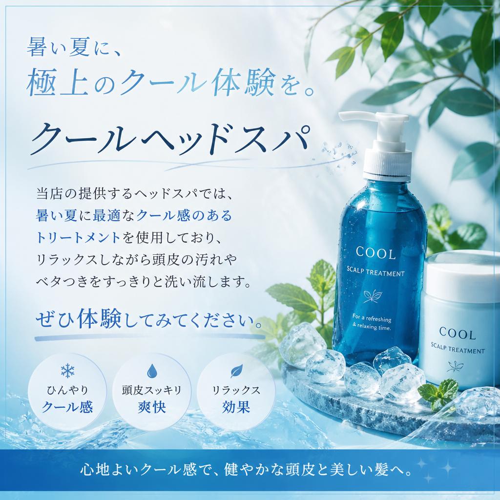 特別な頭皮ケアメニュー