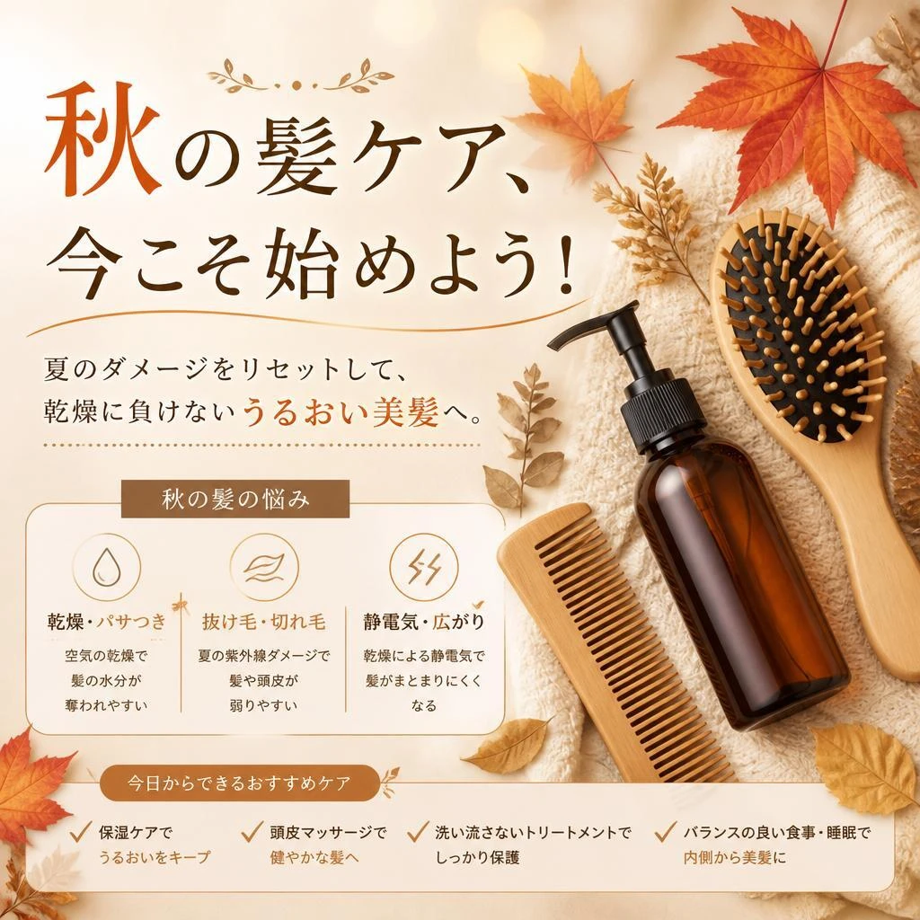 秋の髪ケア、今こそ始めよう！
