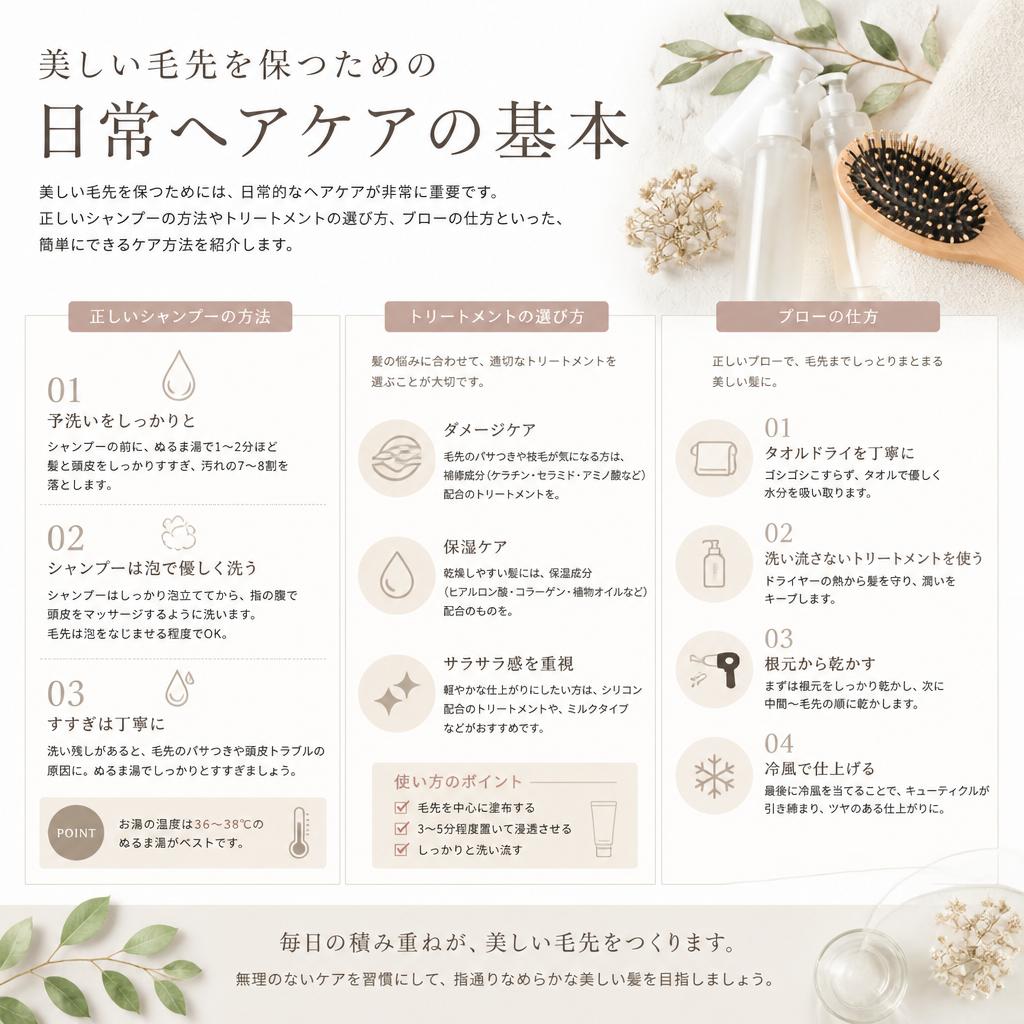 毛先ケアのための基本習慣