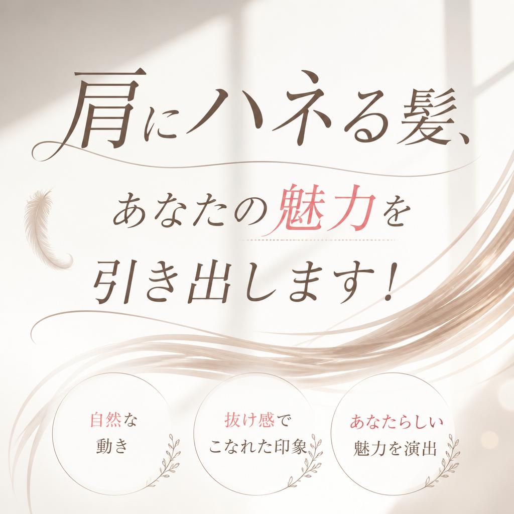 肩にハネる髪、あなたの魅力を引き出します！