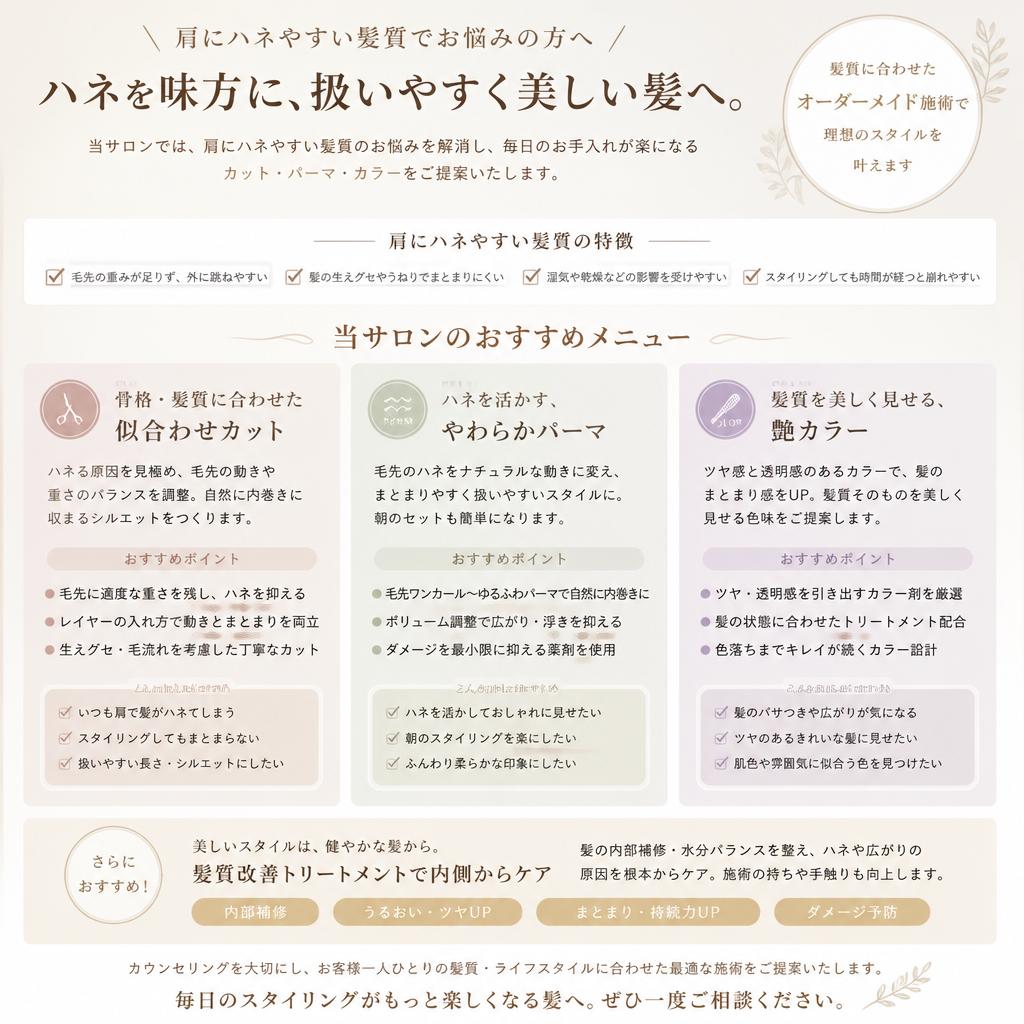 おすすめスタイリングメニュー