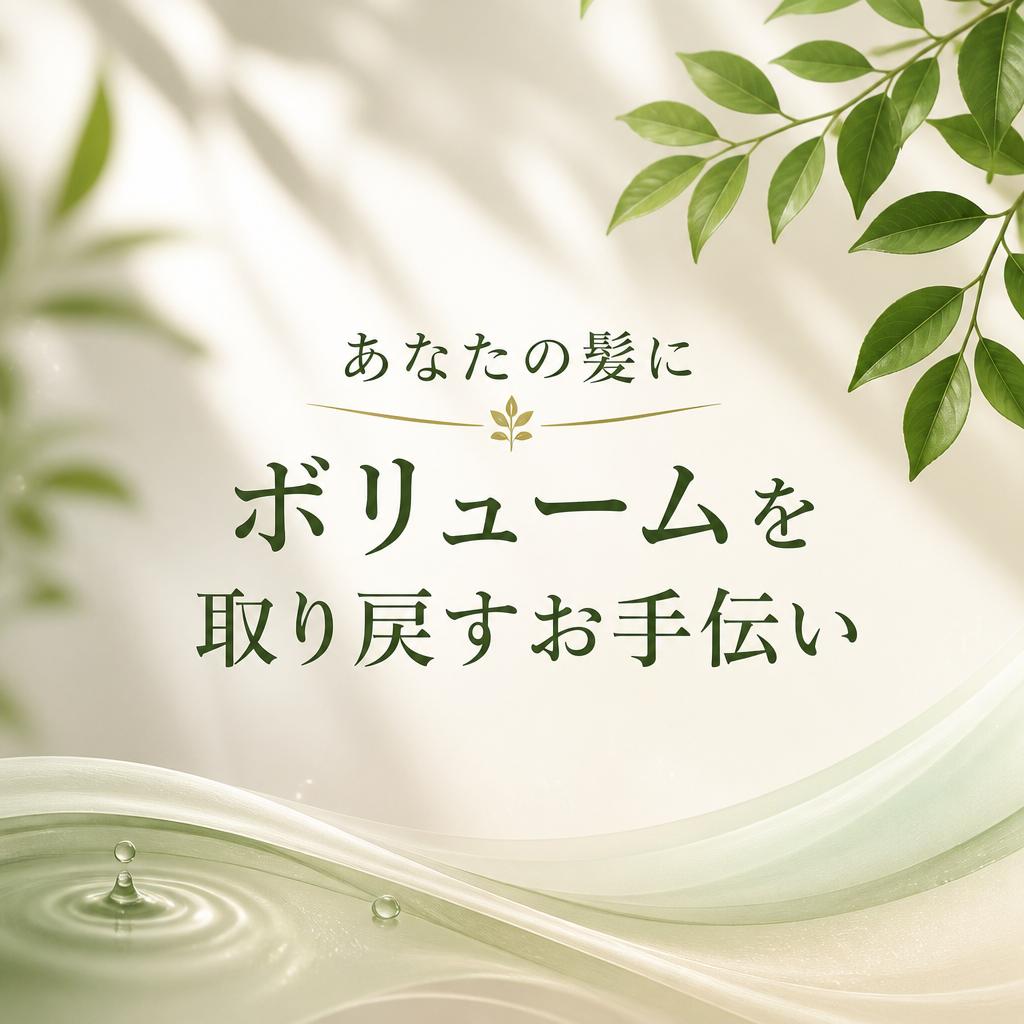 あなたの髪にボリュームを取り戻すお手伝い