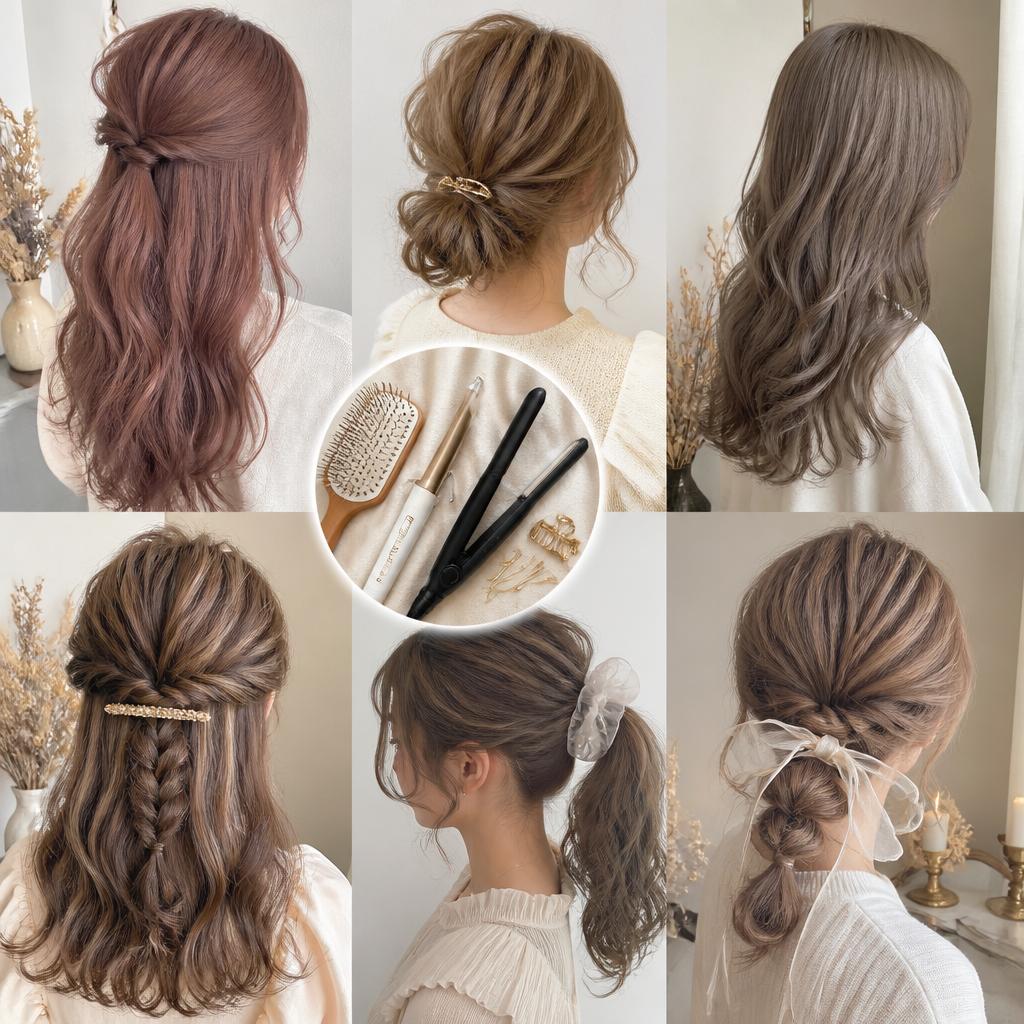 ヘアカラーに合わせたスタイリング提案