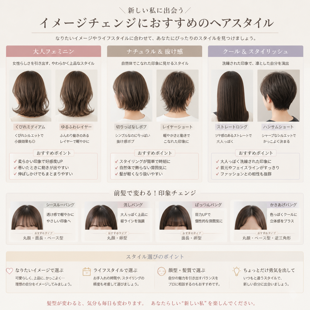 髪型で新しい自分に出会う。
