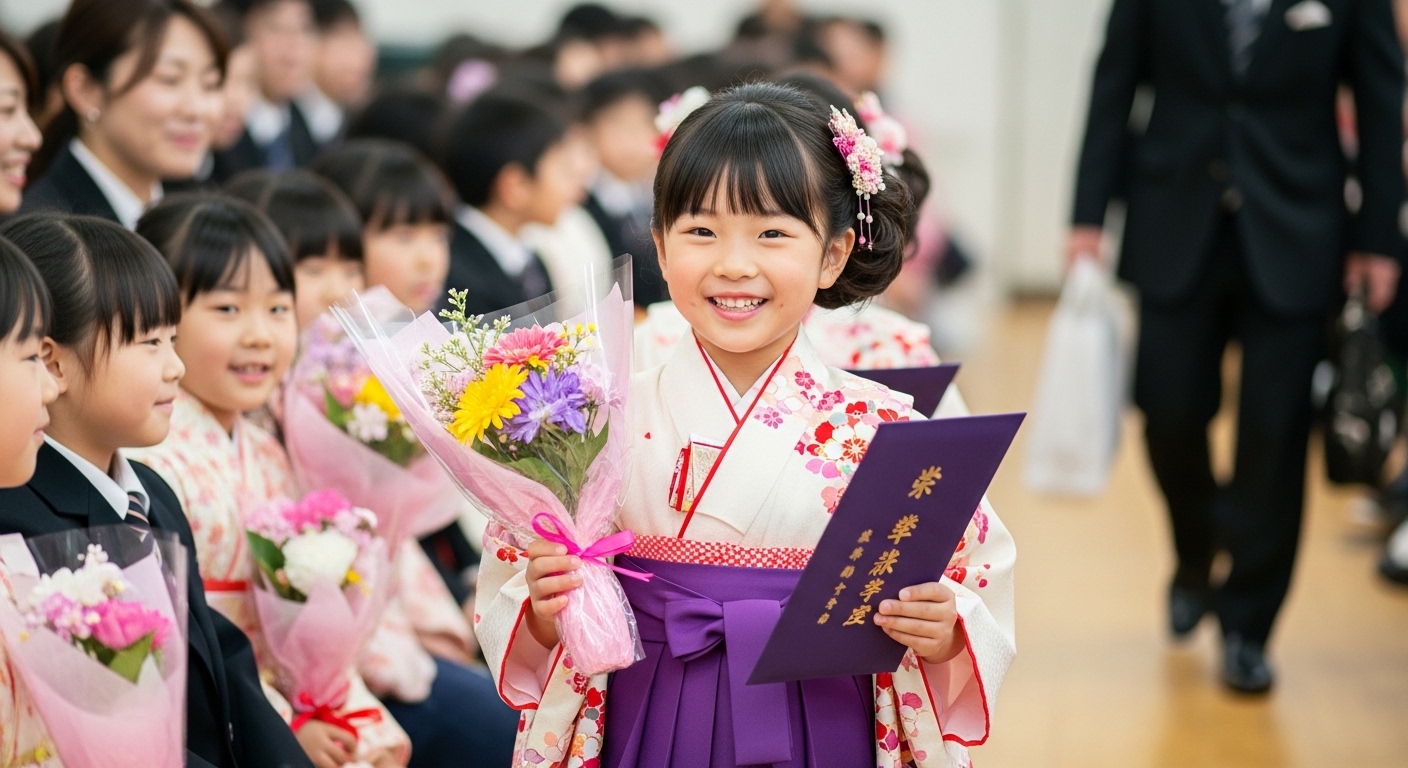 卒園式を華やかに演出する特別な着付けとヘアセット