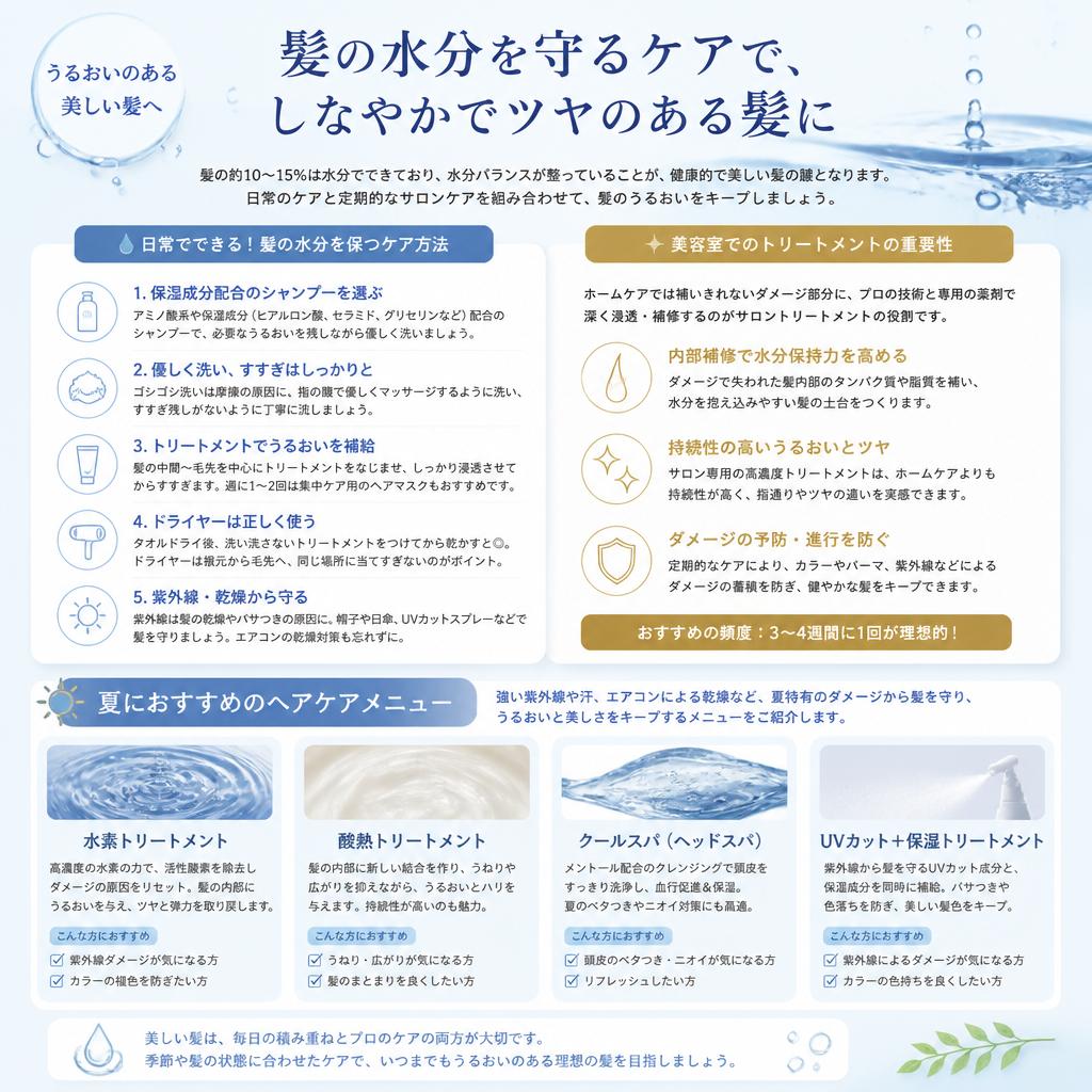 日常的にできる髪の保湿方法