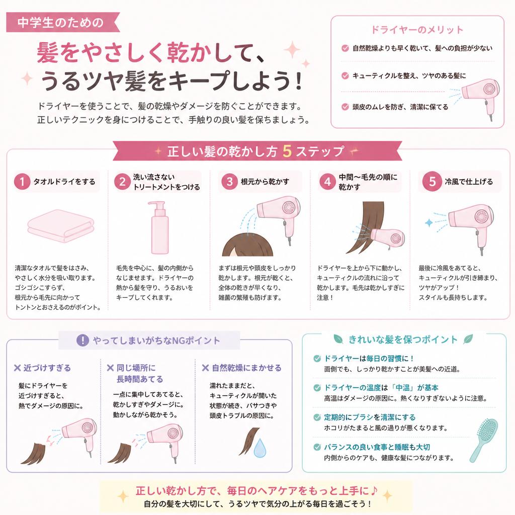ドライヤーの正しい使い方