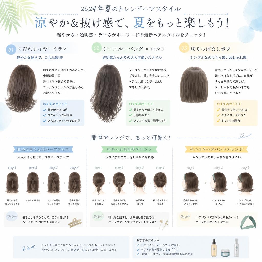 人気のヘアスタイルとアレンジ方法