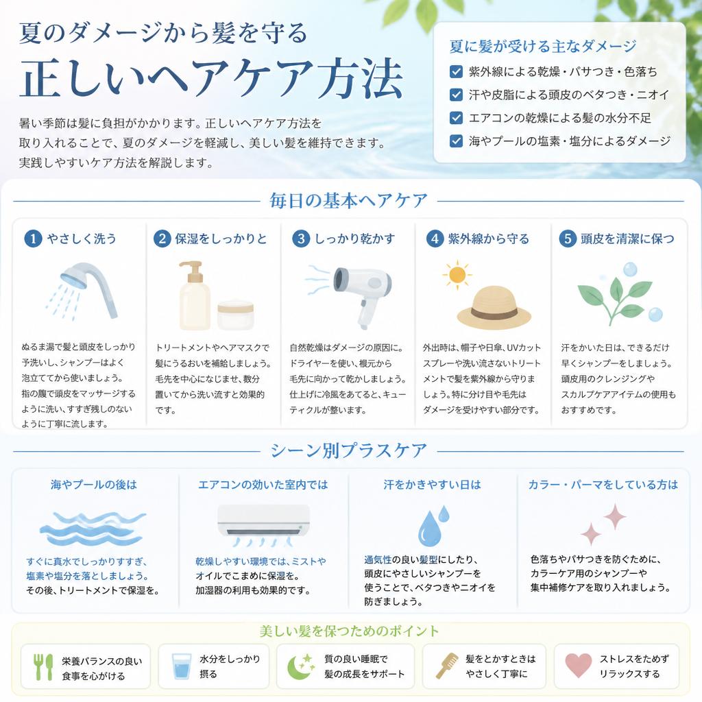 髪を守るためのヘアケア方法