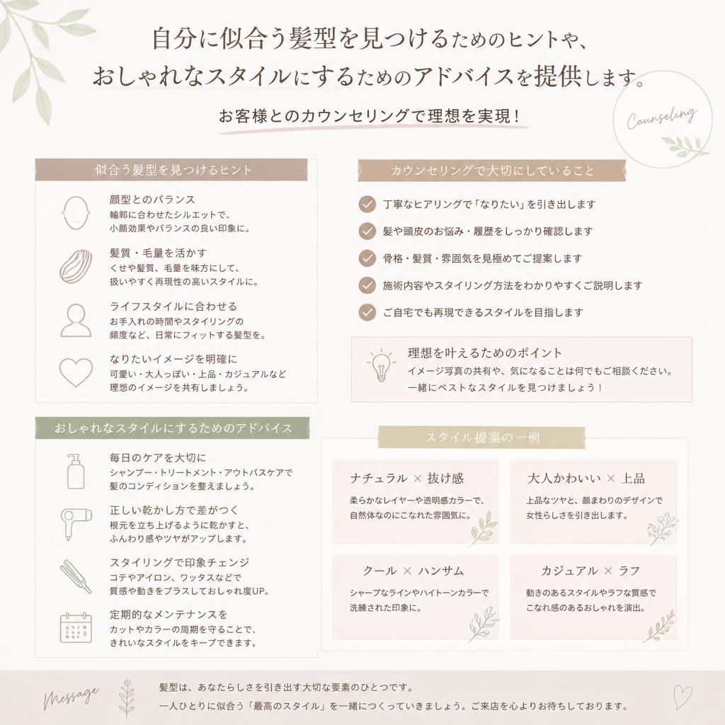 髪型を決めるポイント