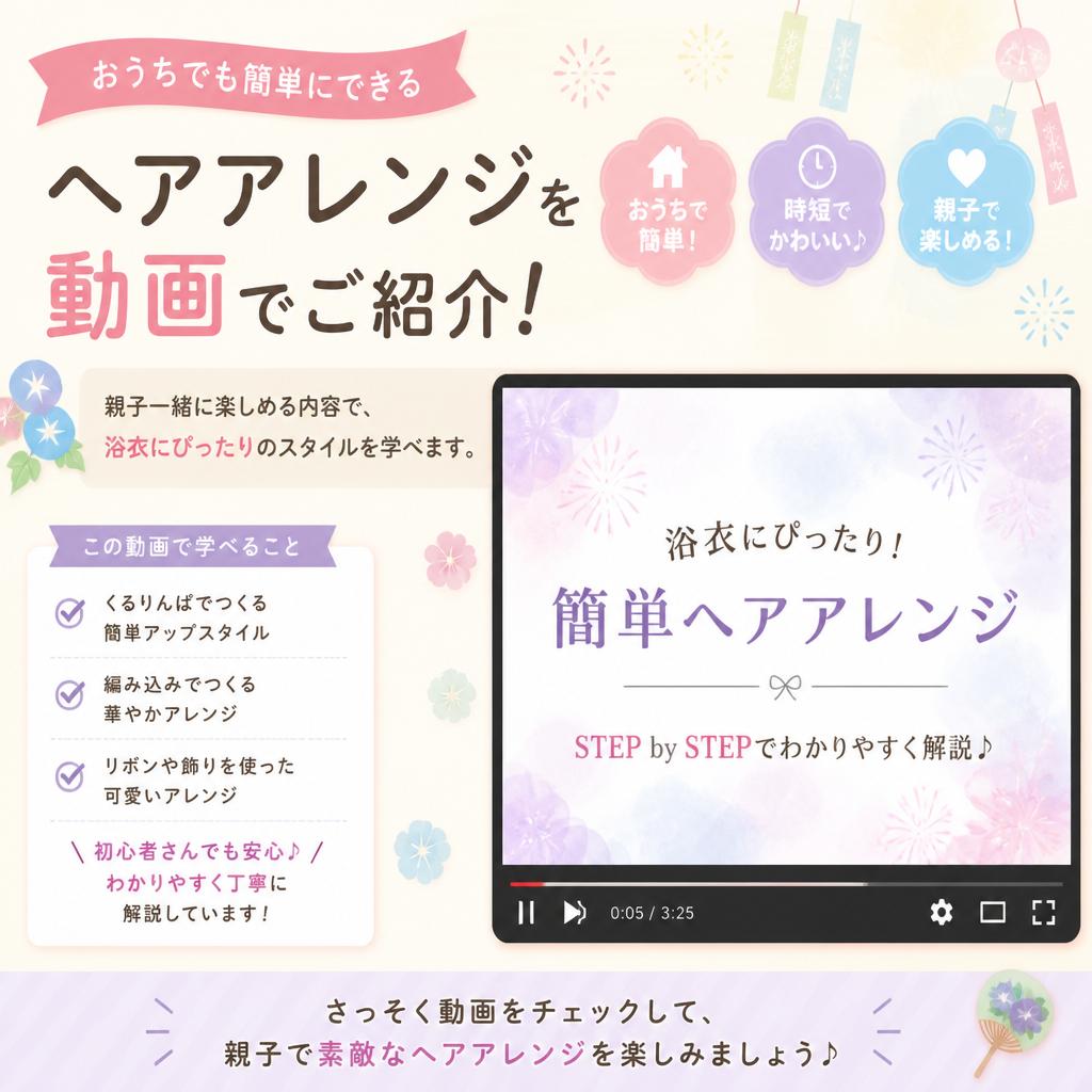 簡単!おうちでできるヘアアレンジ~動画での解説~