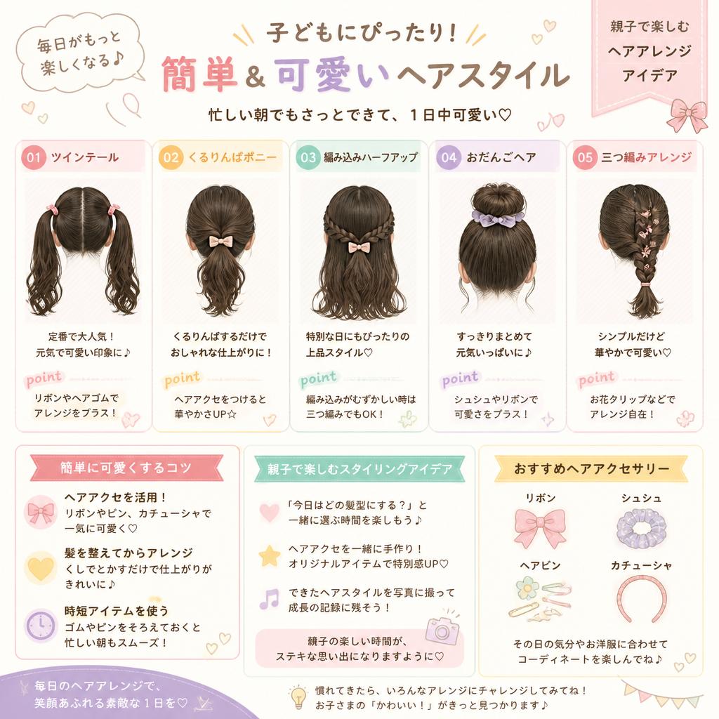簡単で可愛いヘアスタイルの提案