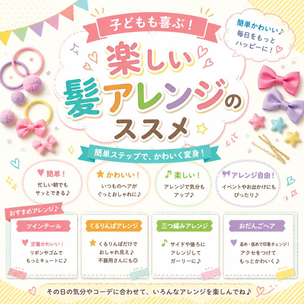 子どもも喜ぶ！楽しい髪アレンジのススメ