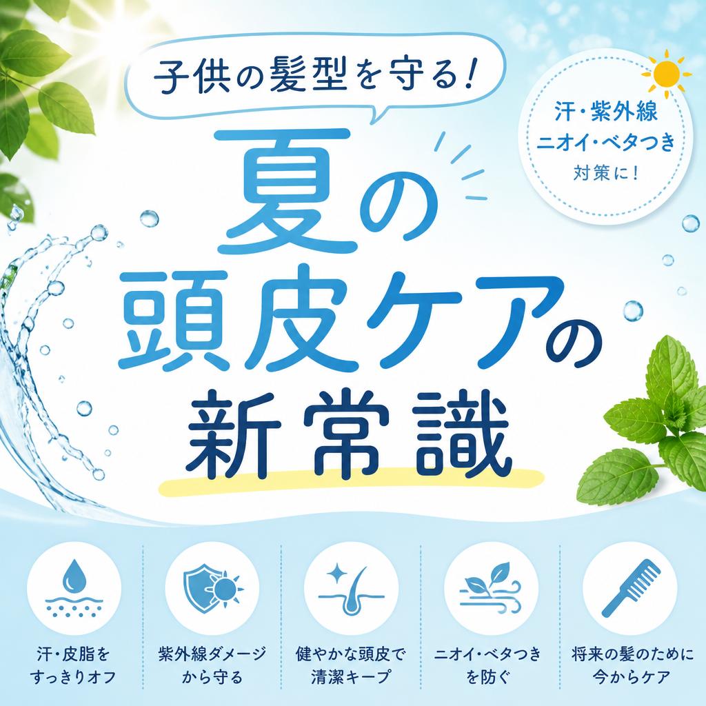 子供の髪型を守る！夏の頭皮ケアの新常識