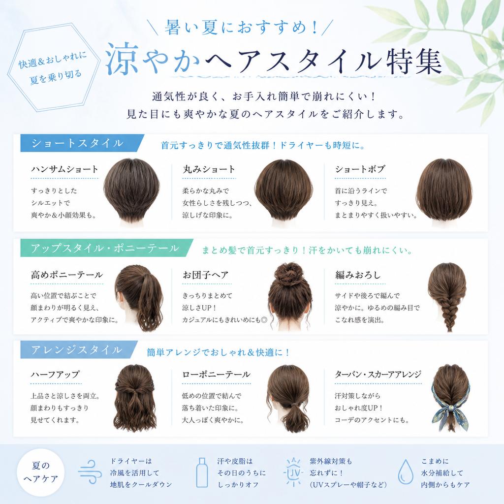 おすすめの夏のヘアスタイル