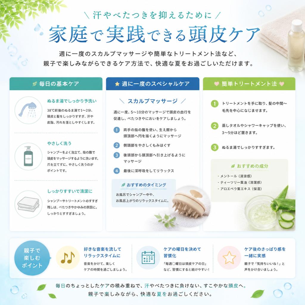 家庭でできる簡単な頭皮ケア